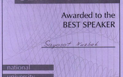 Best Speaker Debate National 2002